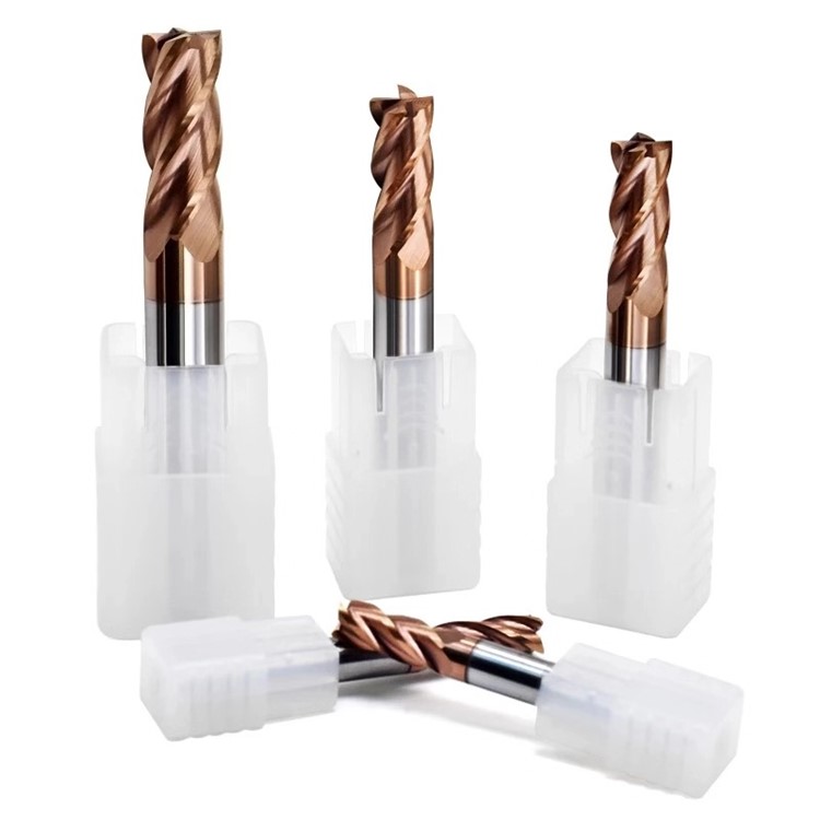 4 Flutes Solid Carbide Endmill / Corner Radius / Round Nose AlTIN Coating / 50-55HRC